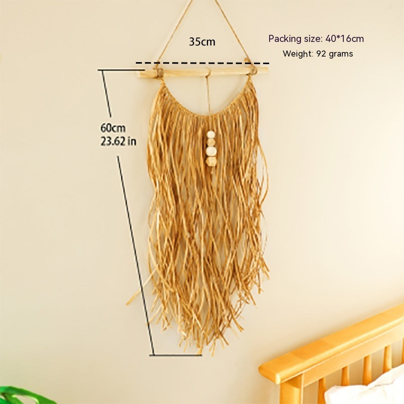 Minimalist Natural Fiber Wall Hanging – Boho Home Decor (60×35 cm