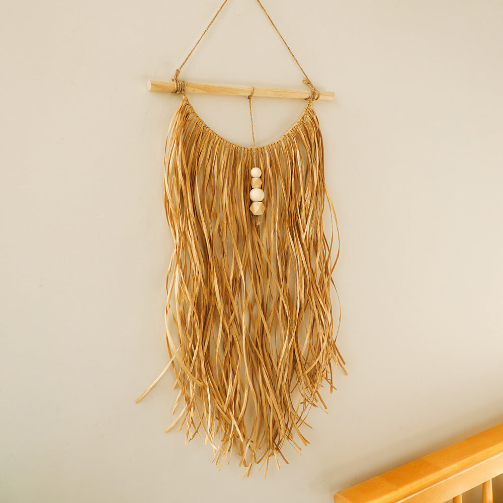 Minimalist Natural Fiber Wall Hanging – Boho Home Decor (60×35 cm