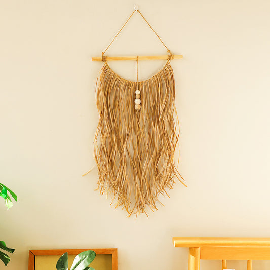 Minimalist Natural Fiber Wall Hanging – Boho Home Decor (60×35 cm